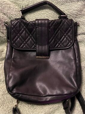 4/$20 | Steve Madden Black Quilted Top-Handle Women's Bag Backpack